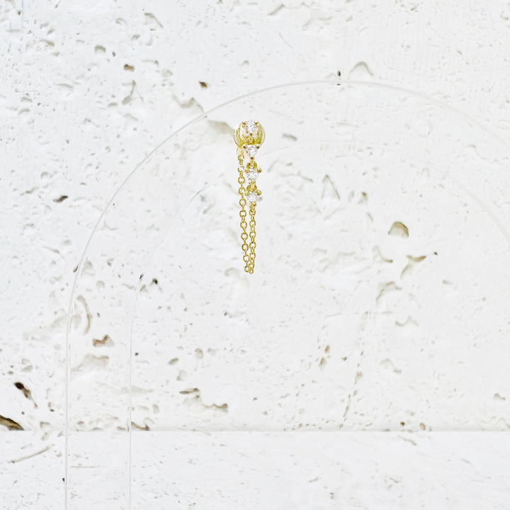 Lazza 14K 4 Diamond Earring