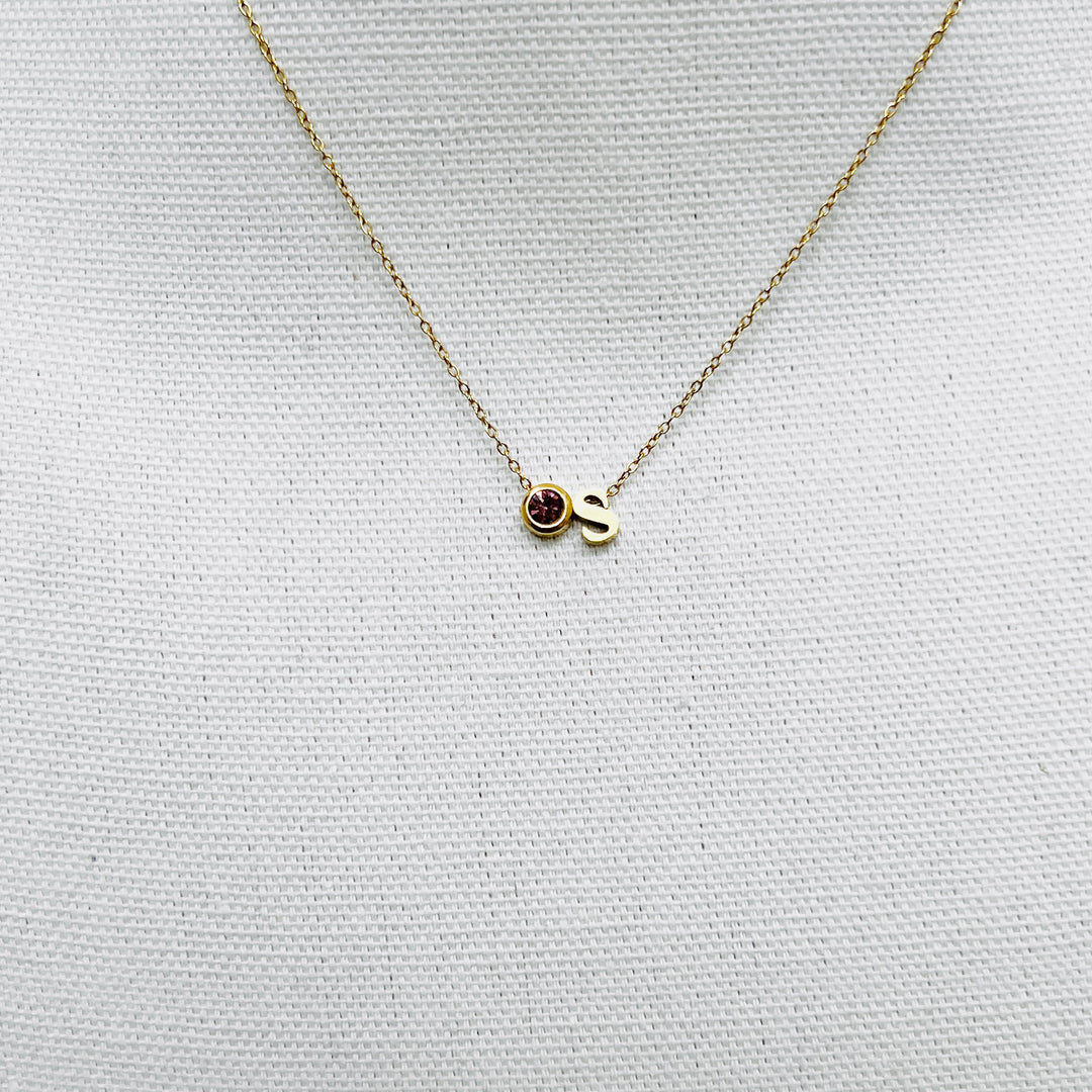 Lara Adjustable Chain w/ Birthstone Charm