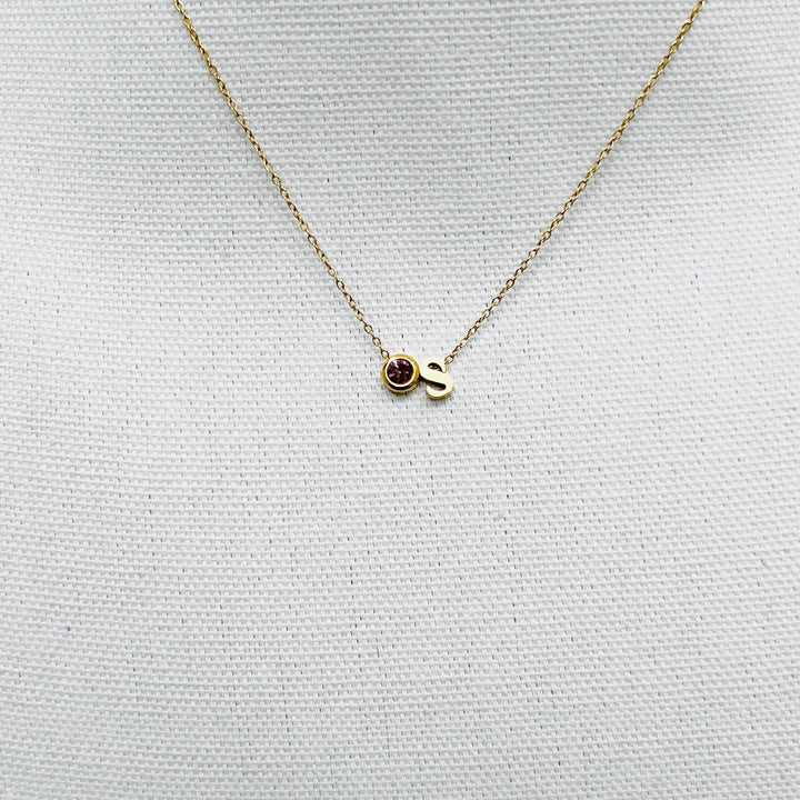 Lara Adjustable Chain w/ Birthstone Charm