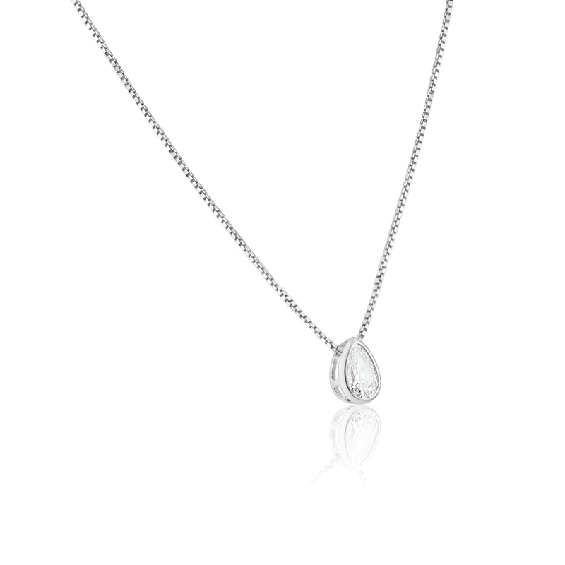Harra Drop Necklace Silver