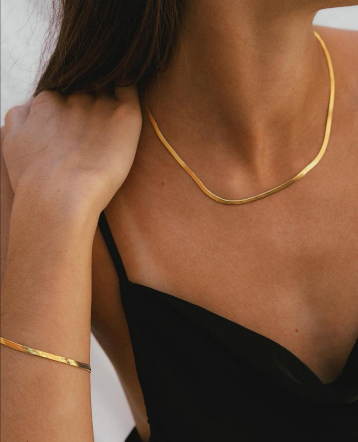 Charlee Herringbone Necklace